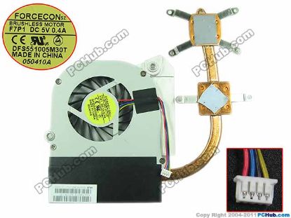 Picture of ASUS F83 Series Cooling Fan  F7P1, DC 5V 0.4A  Heatsink fan