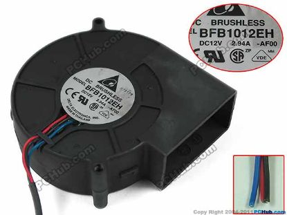 Picture of Delta Electronics BFB1012EH Server - Blower Fan -AF00, bw97x97x33, 3-wire, 12V 2.94A