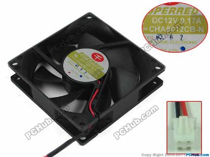 Picture of Superred CH5012CB Server - Square Fan sq50x50x10, 2-wire, 12V 0.12A