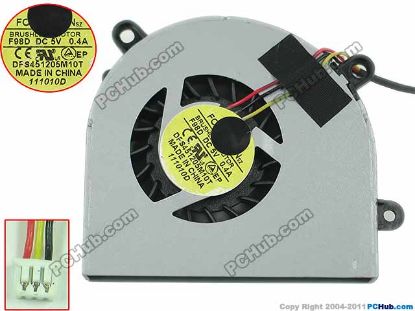 Picture of Forcecon DFS451205M10T Cooling Fan  F98D, 5V 0.4A, Bare fan