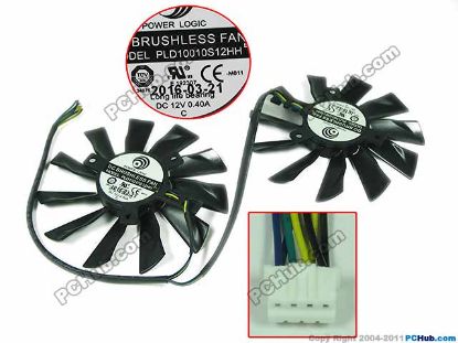 Picture of Power Logic PLD10010S12HH Server - Frameless / GPU Fan PLD10010S12HH, Black, Dua Fan, New