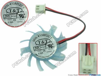 Picture of T&T MW-410M12C1 Server - Frameless / GPU Fan 12V 0.16A, dia36, ctc29x29x22, w50x2x2