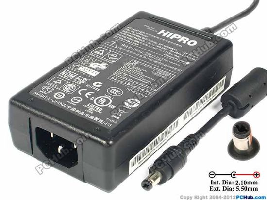 Picture of HIPRO HP-A0502R3D AC Adapter 5V-12V 12V 4.16A, 5.5/2.1mm, C14