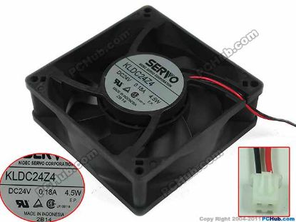 Picture of Japan Servo KLDC24Z4 Server - Square Fan , sq92x92x32mm, 2-wire, DC 24V 0.18A