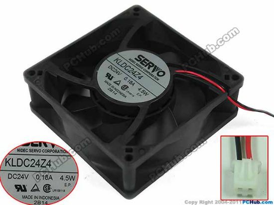 Picture of Japan Servo KLDC24Z4 Server - Square Fan , sq92x92x32mm, 2-wire, DC 24V 0.18A