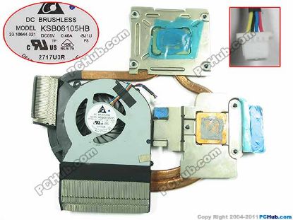 Picture of HP Pavilion dv7 Series Cooling Fan  -BJ1U, 682061-001, DC 5V 0.40A, heatsink fan