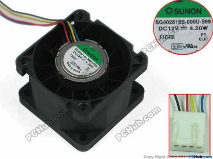 Picture of SUNON SG40281B2-000U-S99 Server - Square Fan SG40281B2-000U-S99