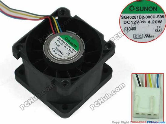Picture of SUNON SG40281B2-000U-S99 Server - Square Fan SG40281B2-000U-S99
