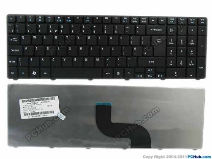 Picture of Packard Bell EasyNote PEW91 Keyboard UK, 15", Black, New