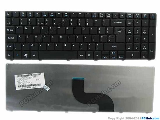 Picture of Packard Bell EasyNote PEW91 Keyboard UK, 15", Black, New