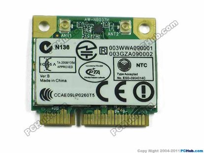 Picture of HP ProBook 4330s Wireless LAN Card 593127-001, WLAN+Bluetooth Combo Card