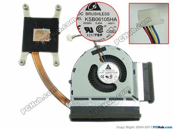 Picture of Lenovo ThinkPad T520 series Cooling Fan  -AG11, DC 5V 0.40Aheatsink fan, 
