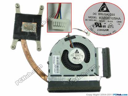 Picture of Lenovo ThinkPad T520 series Cooling Fan  -CB99, 60.4QE27.001, 04W6905, DC5V 0.40A,  heatsin