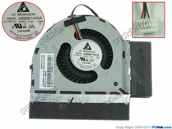 Picture of Delta Electronics KSB06105HA Cooling Fan  -CB99, DC 5V 0.40A, Bare fan