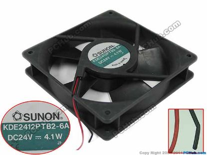Picture of SUNON KDE2412PTB2-6A Server - Square Fan KDE2412PTB2-6A, 2-Wire