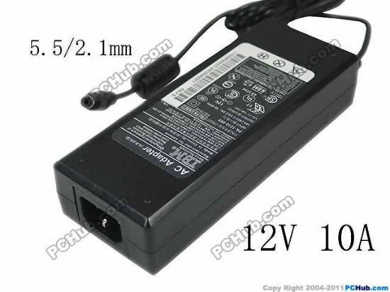 Picture of IBM Power Supply (IBM) AC Adapter 5V-12V 03K9071, 12V 10A, 5.5/2.1mm, C14, NEW