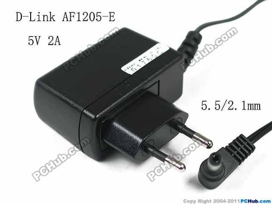 Picture of D-Link AC to DC (D-Link) AC Adapter 5V-12V 5V 2A, 5.5/2.1mm, EU 2-Pin , New