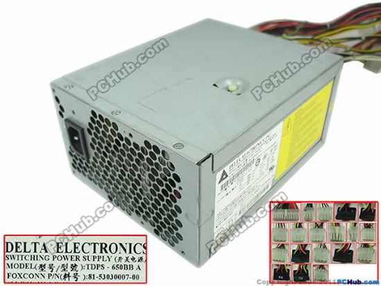Picture of HP ProLiant ML150 G3 Server - Power Supply 650W, TDPS-650BB A, 407730-001, 402075-001