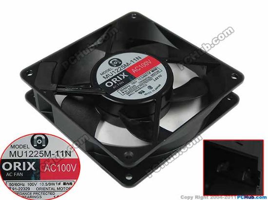 Picture of ORIX MU1225M-11N Server - Square Fan sq120x120x25mm, 100v 10.5/9w