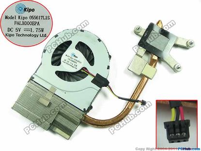 Picture of HP Pavilion dv7-4000 Series Cooling Fan  055617L1S, FALX000EPA, 3MLX9TATP80