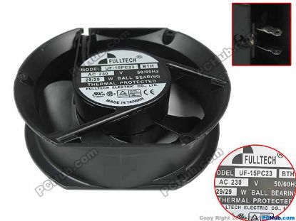 Picture of FULLTECH UF-15PC23 Server - Round Fan BTH, AC 230V 29W, 2-wire