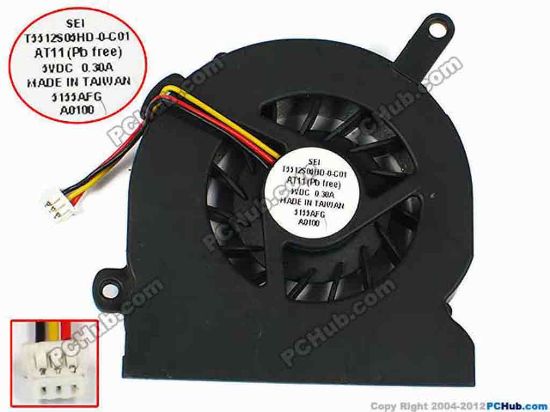 34063 Fujitsu SIEMENS Amilo M7440 Cooling Fan  T5512S05HD-0-C01, 21-20826-60, DC5V 0.30A Fujitsu SIEMENS Amilo M7440 Cooling Fan  