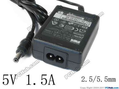 40126 Cisco 34-1743-01 AC Adapter 5V-12V 5V 1.5A, (2.5/5.5mm), ADP-8KB, Tip-C Cisco 34-1743-01 AC Adapter 5V-12V <span id="ctl00_ContentPlaceHolder1_ItemDesc1_lblItemDescription">&nbsp;AC Adapter CISCO P/N : 34-1743-01 , &nbsp;Model: &nbsp;ADP-8KB
<p>INPUT: 100-240V~ 1A, 50-60Hz<br />
OUTPUT: 5V 1.5A 7.5W</p>
<p>Connecter size: Int. Diameter: 2.50mm&nbsp;&nbsp;&nbsp;&nbsp;<br />
&nbsp;&nbsp;&nbsp;&nbsp;&nbsp;&nbsp;&nbsp;&nbsp;&nbsp;&nbsp;&nbsp;&nbsp;&nbsp;&nbsp;&nbsp;&nbsp;&nbsp;&nbsp;&nbsp;&nbsp;&nbsp;&nbsp;&nbsp;&nbsp;&nbsp; &nbsp;&nbsp;&nbsp;Ext. Diameter: 5.50mm<br />
<br />
Dimensions:&nbsp;66 x&nbsp;50 x&nbsp;25 mm</p>
<p><font color="#444444">**</font><font color="#444444" face="Verdana">Please take note,&nbsp;2 wire AC&nbsp;<a href="http://www.pchub.com/uph/category/356/Power-Core.html"><font color="#800080">power cord</font></a> not included.</font></p>
<p><font color="#444444" face="Verdana">&nbsp;</font></p>
<p><font color="#444444" face="Verdana">&nbsp;</font></p></span>