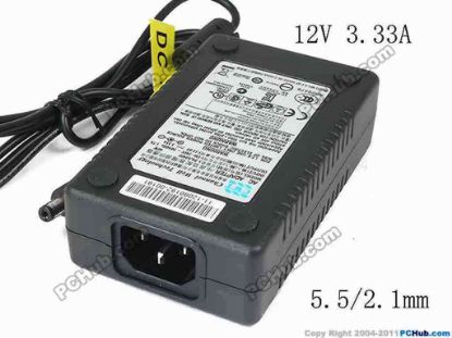51253 Other Brands CWT AC Adapter 5V-12V 12V 3.33A, Barrel 5.5/2.1mm, IEC C14 Other Brands CWT AC Adapter 5V-12V <p>Channel Well Technology (CWT)<br />
AC Adapter Model: PAA040F<br />
<br />
AC Input: 100-240V~ 1.7A 50-60Hz <br />
DC Output: 12V 3.33A 40W<br />
Connecter size: Int. Diameter:&nbsp; 2.50mm&nbsp;&nbsp;&nbsp; <br />
&nbsp;&nbsp;&nbsp;&nbsp;&nbsp;&nbsp;&nbsp;&nbsp;&nbsp;&nbsp;&nbsp;&nbsp;&nbsp;&nbsp;&nbsp;&nbsp;&nbsp;&nbsp;&nbsp;&nbsp;&nbsp;&nbsp;&nbsp; Ext. Diameter:&nbsp; 5.50mm<br />
&nbsp;&nbsp;&nbsp;&nbsp;&nbsp;&nbsp;&nbsp;&nbsp;&nbsp;&nbsp;&nbsp;&nbsp;&nbsp;&nbsp;&nbsp;&nbsp;&nbsp;&nbsp;&nbsp;&nbsp;&nbsp;&nbsp;&nbsp; Length&nbsp;&nbsp;&nbsp;&nbsp;&nbsp;&nbsp;&nbsp;&nbsp;&nbsp;&nbsp;: 10.00mm<br />
<br />
Dimensions:&nbsp;102 x&nbsp;63 x&nbsp;30 mm</p>
<p>**Please take note,&nbsp;3-wire (IEC C13) AC <a shape="rect" href="http://www.pchub.com/uph/category/356-0-0-1-2/Laptop-Spare-Part.html"><font color="#810081">power cord</font></a> not included.</p>
<p></p>