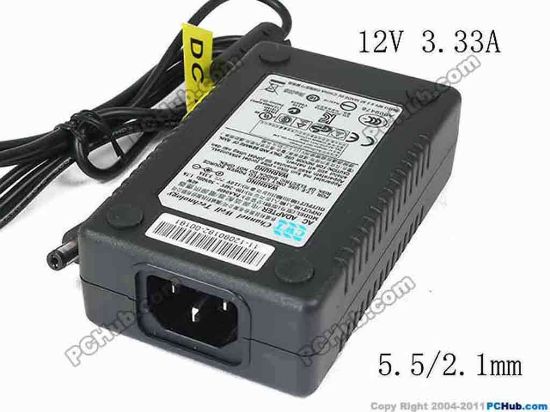 51253 Other Brands CWT AC Adapter 5V-12V 12V 3.33A, Barrel 5.5/2.1mm, IEC C14 Other Brands CWT AC Adapter 5V-12V <p>Channel Well Technology (CWT)<br />
AC Adapter Model: PAA040F<br />
<br />
AC Input: 100-240V~ 1.7A 50-60Hz <br />
DC Output: 12V 3.33A 40W<br />
Connecter size: Int. Diameter:&nbsp; 2.50mm&nbsp;&nbsp;&nbsp; <br />
&nbsp;&nbsp;&nbsp;&nbsp;&nbsp;&nbsp;&nbsp;&nbsp;&nbsp;&nbsp;&nbsp;&nbsp;&nbsp;&nbsp;&nbsp;&nbsp;&nbsp;&nbsp;&nbsp;&nbsp;&nbsp;&nbsp;&nbsp; Ext. Diameter:&nbsp; 5.50mm<br />
&nbsp;&nbsp;&nbsp;&nbsp;&nbsp;&nbsp;&nbsp;&nbsp;&nbsp;&nbsp;&nbsp;&nbsp;&nbsp;&nbsp;&nbsp;&nbsp;&nbsp;&nbsp;&nbsp;&nbsp;&nbsp;&nbsp;&nbsp; Length&nbsp;&nbsp;&nbsp;&nbsp;&nbsp;&nbsp;&nbsp;&nbsp;&nbsp;&nbsp;: 10.00mm<br />
<br />
Dimensions:&nbsp;102 x&nbsp;63 x&nbsp;30 mm</p>
<p>**Please take note,&nbsp;3-wire (IEC C13) AC <a shape="rect" href="http://www.pchub.com/uph/category/356-0-0-1-2/Laptop-Spare-Part.html"><font color="#810081">power cord</font></a> not included.</p>
<p></p>