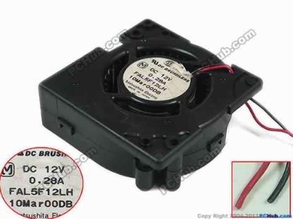 62492 Panaflo / Matsushita FAL5F12LH Server - Blower Fan FA10003A0, bw76x28, w85x2x2, 12V 0.28A Panaflo / Matsushita FAL5F12LH Server - Blower Fan 