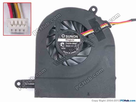 62730 SUNON TM206-09001 Cooling Fan  w55x4x4, 1.0W, Bare SUNON TM206-09001 Cooling Fan  