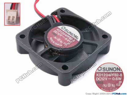 62897 SUNON KD1204PFB2-8 Server - Square Fan sq40x10, w45x2x2, 12V 0.6W SUNON KD1204PFB2-8 Server - Square Fan 