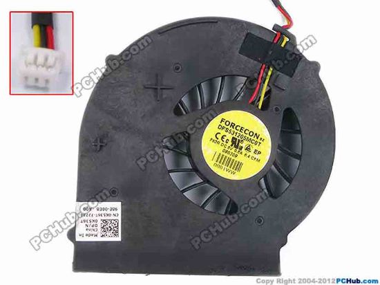 65571 Forcecon DFS531205MC0T Cooling Fan  F83R, Bare, w55x3x3, 5V 0.5A Forcecon DFS531205MC0T Cooling Fan  <font color="#0000ff" face="'Arial Narrow'" size="2"><b><br />
</b></font>