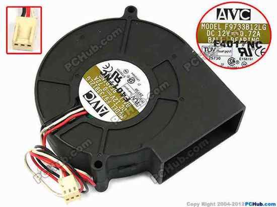 66692 AVC F9733B12LG Server - Blower Fan bw97x94x33, w260x3x3, 12V 0.72A AVC F9733B12LG Server - Blower Fan 