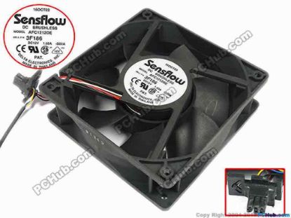 67181 Delta Electronics AFC1212DE Server - Square Fan -S02A, sq120x120x38, w35x7x6, 12V 1.60A Delta Electronics AFC1212DE Server - Square Fan 