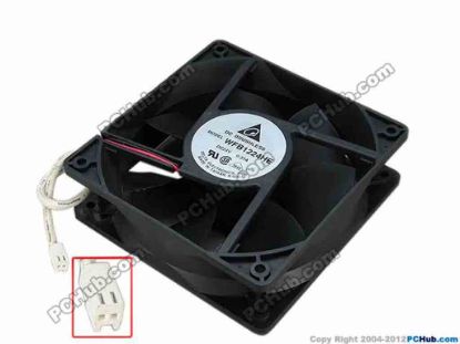 67263 Delta Electronics WFB1224HE Server - Square Fan sq120x120x38, w155x2x2, 24V 0.37A Delta Electronics WFB1224HE Server - Square Fan 