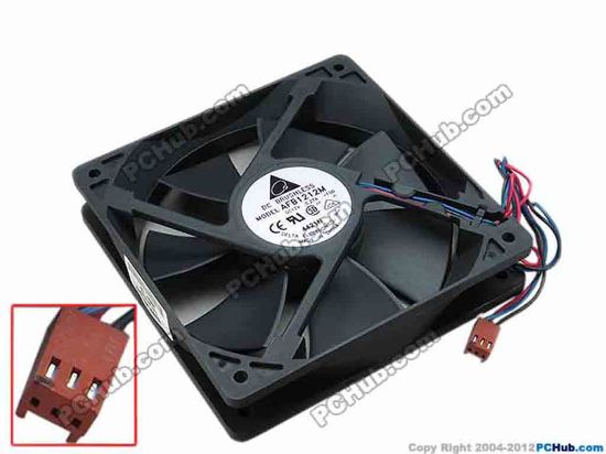 67416 Delta Electronics AFB1212M Server - Square Fan -F00, SPS P/N:348627-001, sq120x120x25, w250x3x3,  Delta Electronics AFB1212M Server - Square Fan 
