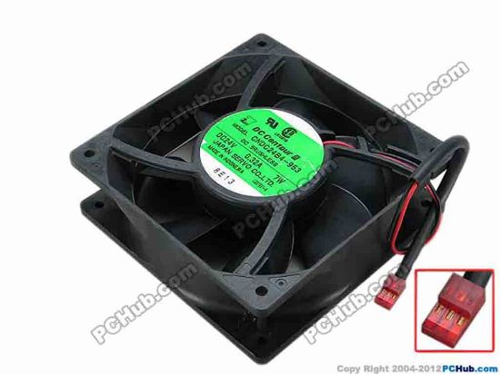 67483 Japan Servo CNDC24B4-953 Server - Square Fan sq120x120x38, w220x2x3, 24V 0.32A 7W Japan Servo CNDC24B4-953 Server - Square Fan 