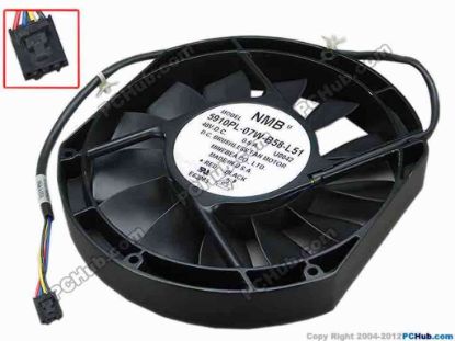 67512 NMB-MAT / Minebea 5910PL-07W-B58-L51 Server - Round Fan dia175x150x25, w395x4x4, 12V 0.6A NMB-MAT / Minebea 5910PL-07W-B58-L51 Server - Round Fan