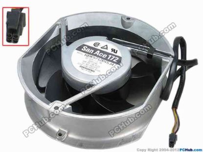 67541 Sanyo Denki 109E5712DY5J4 Server - Round Fan dia172x150x51, w400x4x4, 12V 2.3A Sanyo Denki 109E5712DY5J4 Server - Round Fan