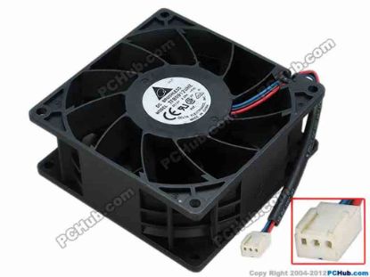 67649 Delta Electronics TFB0912UHE Server - Square Fan -F00, sq92x92x38, w110x3x3, 12V 2.28A Delta Electronics TFB0912UHE Server - Square Fan 