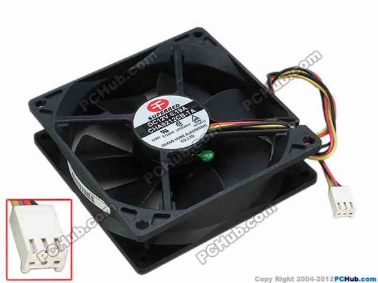67778 Superred CHA9212CB-TA Server - Square Fan sq92x9x25, w335x3x3, 12V 0.19A Superred CHA9212CB-TA Server - Square Fan 
