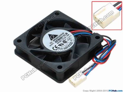 67880 Delta Electronics AFB0612LB Server - Square Fan -F00, sq60x60x15, w150x3x3, 12V 0.10A Delta Electronics AFB0612LB Server - Square Fan 