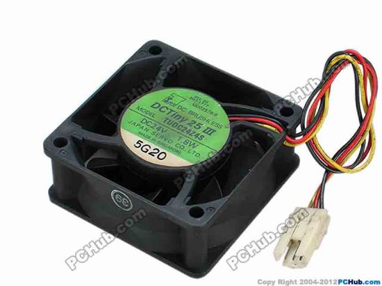67918 Japan Servo TUDC24Z4S Server - Square Fan sq60x60x25, w190x3x3, 12V 1.8W Japan Servo TUDC24Z4S Server - Square Fan 