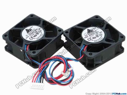 67982 Delta Electronics AFB0612EH Server - Square Fan -4G99, sq60x60x25, 12V 0.48A, With 2 Fan For 6-Pin Delta Electronics AFB0612EH Server - Square Fan 