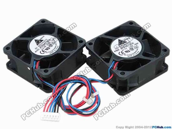 67982 Delta Electronics AFB0612EH Server - Square Fan -4G99, sq60x60x25, 12V 0.48A, With 2 Fan For 6-Pin Delta Electronics AFB0612EH Server - Square Fan 