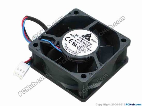 67990 Delta Electronics AFB0612EH Server - Square Fan -BF00, sq60x60x25, w100x3x3, 12V 0.48A Delta Electronics AFB0612EH Server - Square Fan 