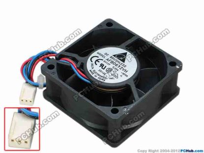 68061 Delta Electronics AFB0612VH Server - Square Fan -BF00, sq60x60x25, w105x3x3, 12V 0.30A Delta Electronics AFB0612VH Server - Square Fan 