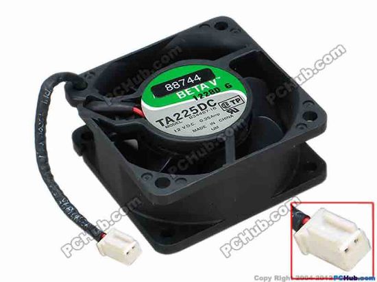 68084 Nidec B34467-16 Server - Square Fan sq60x60x25, w80x2x2, 12V 0.35A Nidec B34467-16 Server - Square Fan