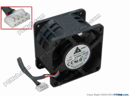 68107 Delta Electronics AFB0612EHE Server - Square Fan -6N10, sq60x60x38, w95x4x4, 12V 1.68A Delta Electronics AFB0612EHE Server - Square Fan 